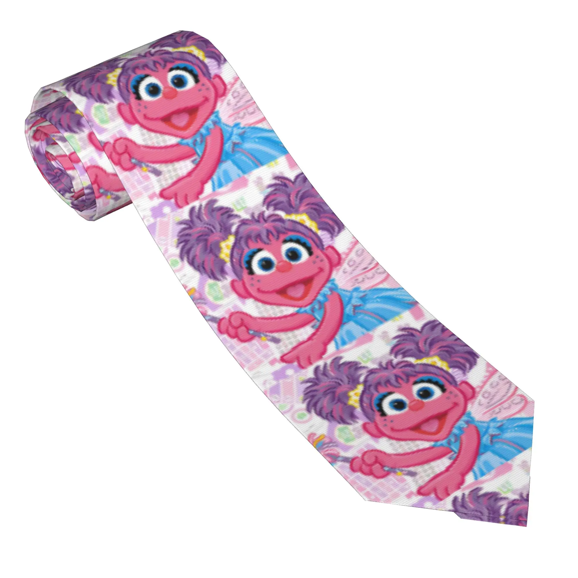 Sesames Streets Cartoon Necktie 8 cm Classic Abby Cadabby Neck Ties for Men Shirt Accessories Cravat Wedding Accessories  Office