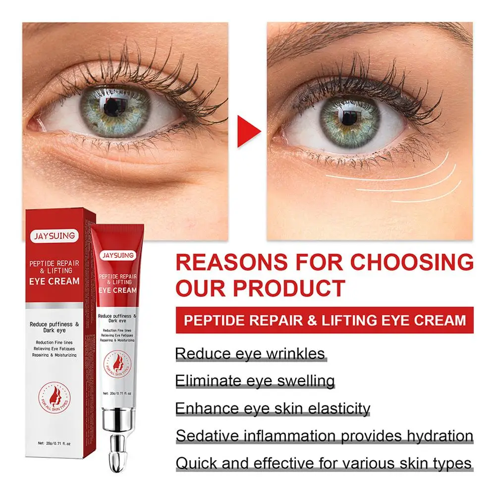 Anti Dark Circles Eye Bag Peptide Repair Lifting Eye Moisturizing Serum Eye Health Beauty Whitening Cream Firmness Wrinkle Q4V8