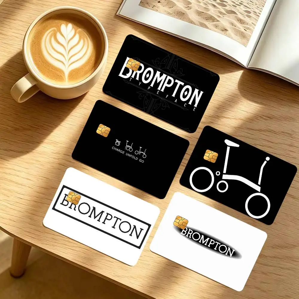 A B-r-o-mpton LOGO Diy   Credit Card Public Transportation Cards Protective Sticker Waterproof Card Face Decoration
