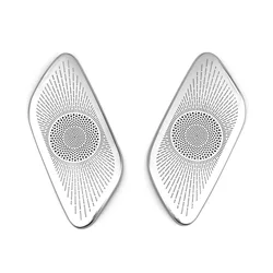 Stainless Steel Interior Rear C-pillar Audio Speaker Loudspeaker Horn Cover Sticker Trim For Hyundai Palisade 2019-2023