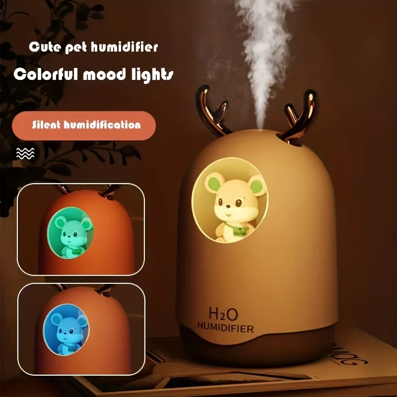 300ML Cute Humidifier Mini Aromatherapy Humidifiers Diffusers Essential Oil Diffuser Home Car Air Purifier Baby Sterilizer