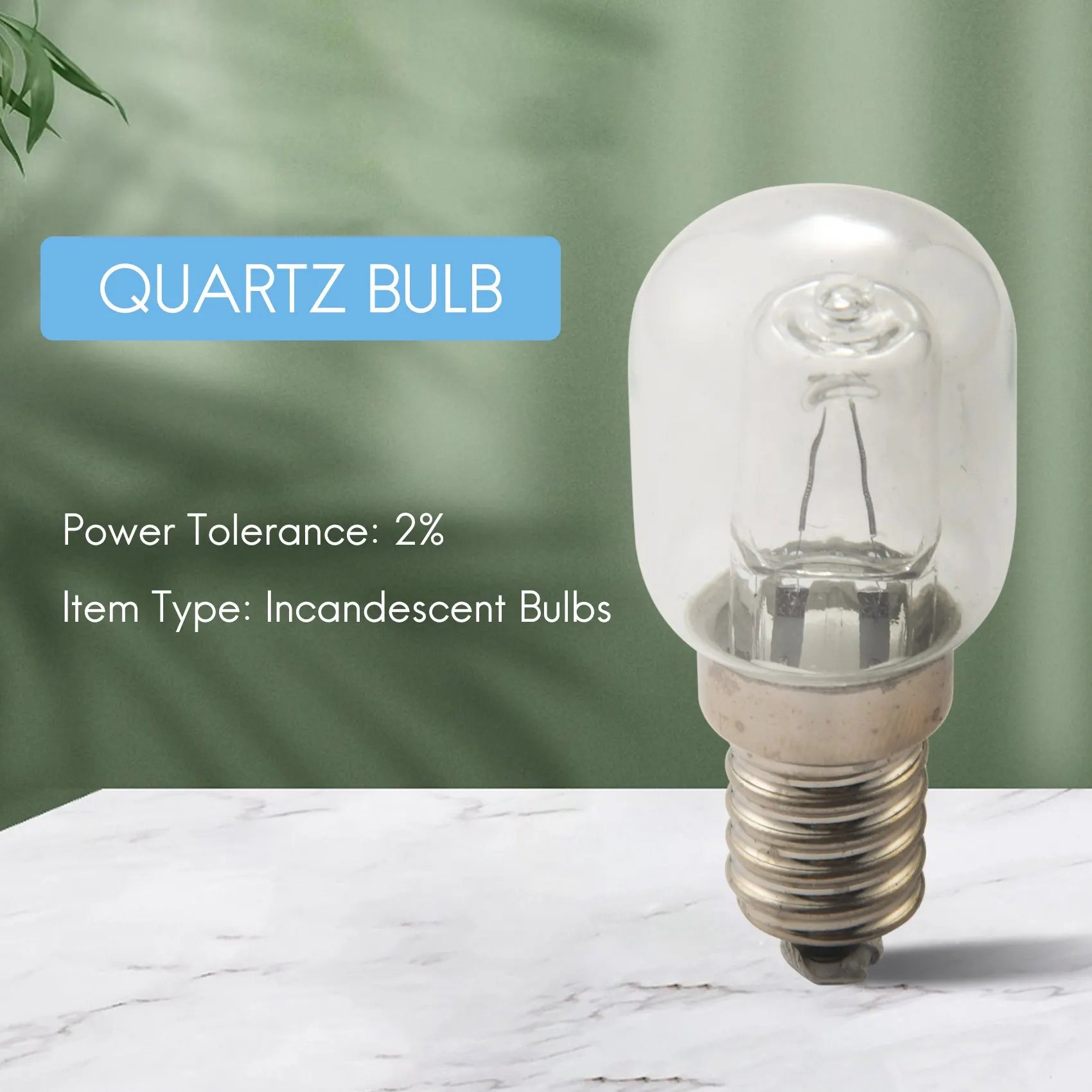 E14 High Temperature Bulb 500 Degrees 25W Halogen Bubble Oven Bulb E14 250V 25W Quartz Bulb