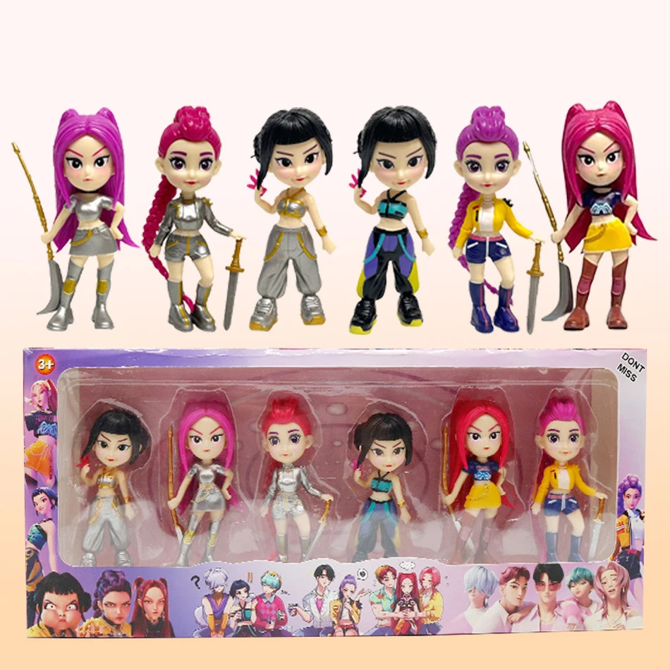 

6pcs/set New K*pop Figure Series Anime Handmade Model Trendy Bedroom Decoration Boy Girl Gift Box Gift