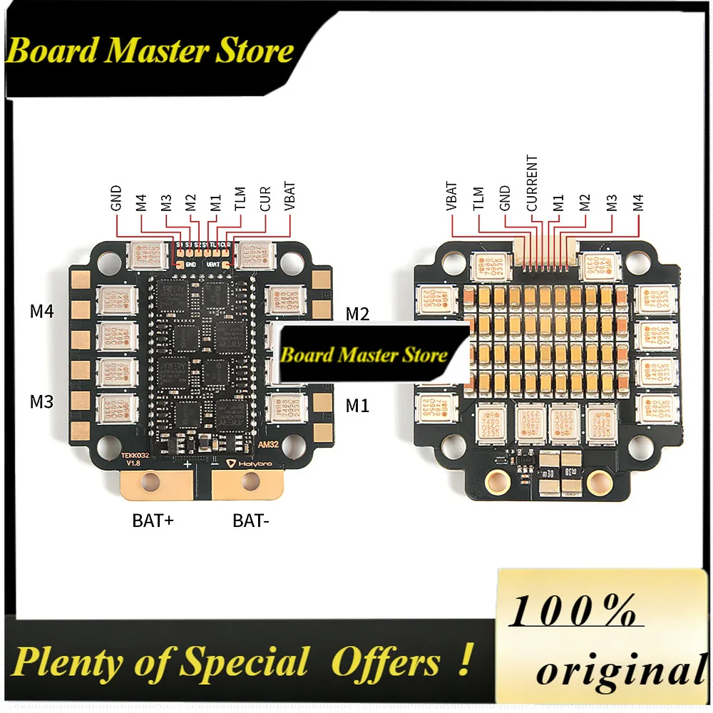 BoMaSHolybro Tekko32 F4 MCU Metal 4in1 65A ESC (AM32) PWM Output 16k~96k / 4-6S LIPO 30.5x30.5mm For FPV Racing Drone