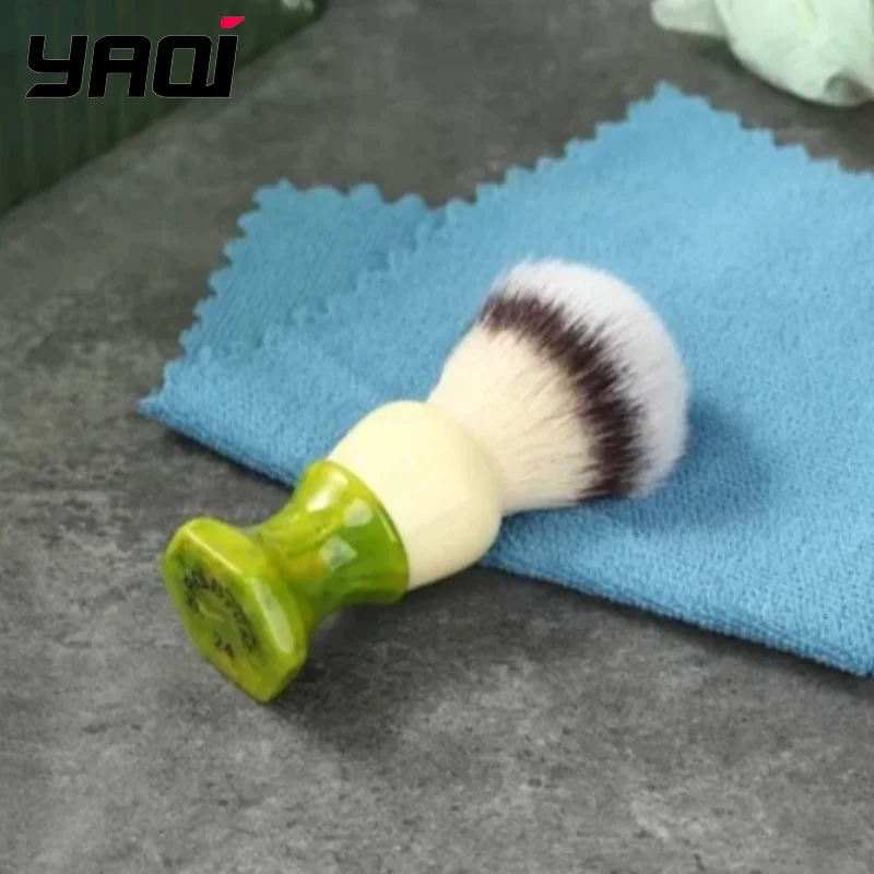 2026 YAQI Professional Ever-hopeful Silver Cat's Whisker Synthetic Hair Mens Wet Shaving Brush