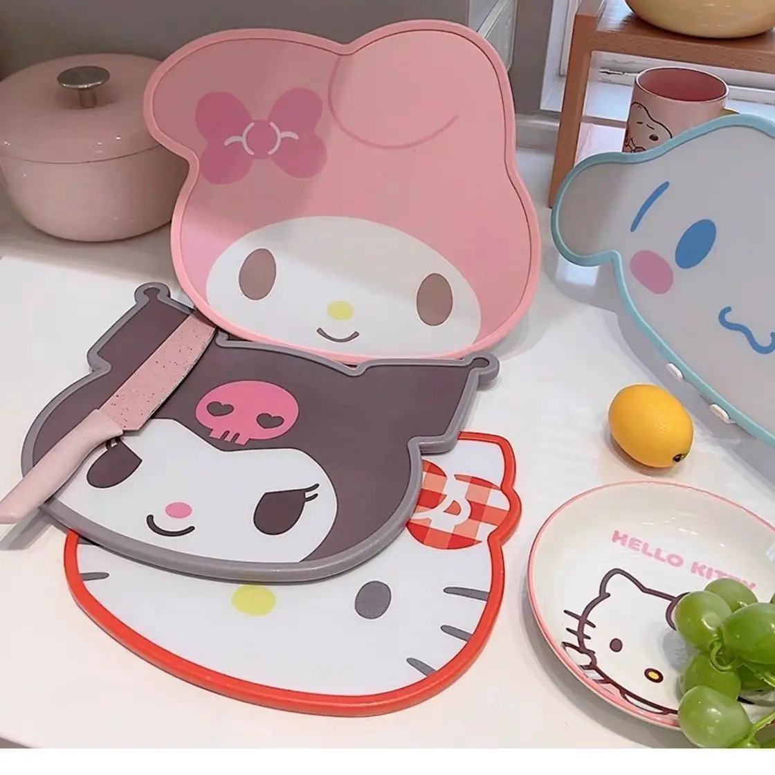 เขียงลายการ์ตูนซานริโอ้ เฮลโลคิตตี้ คุโรมิ น่ารัก ใช้ในครัวเรือน สำหรับหั่นผลไม้ ของขวัญสำหรับเด็กผู้หญิง