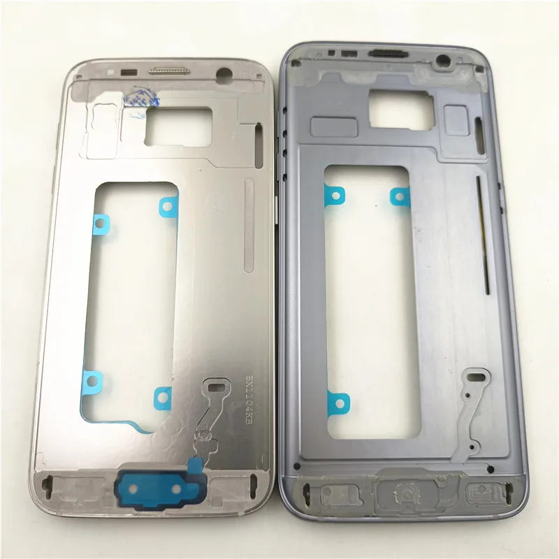 For S7 Edge G935F Middle Frame For Samsung Galaxy S7 G930F Phone Housing Chassis LCD Plate With Power Volume button