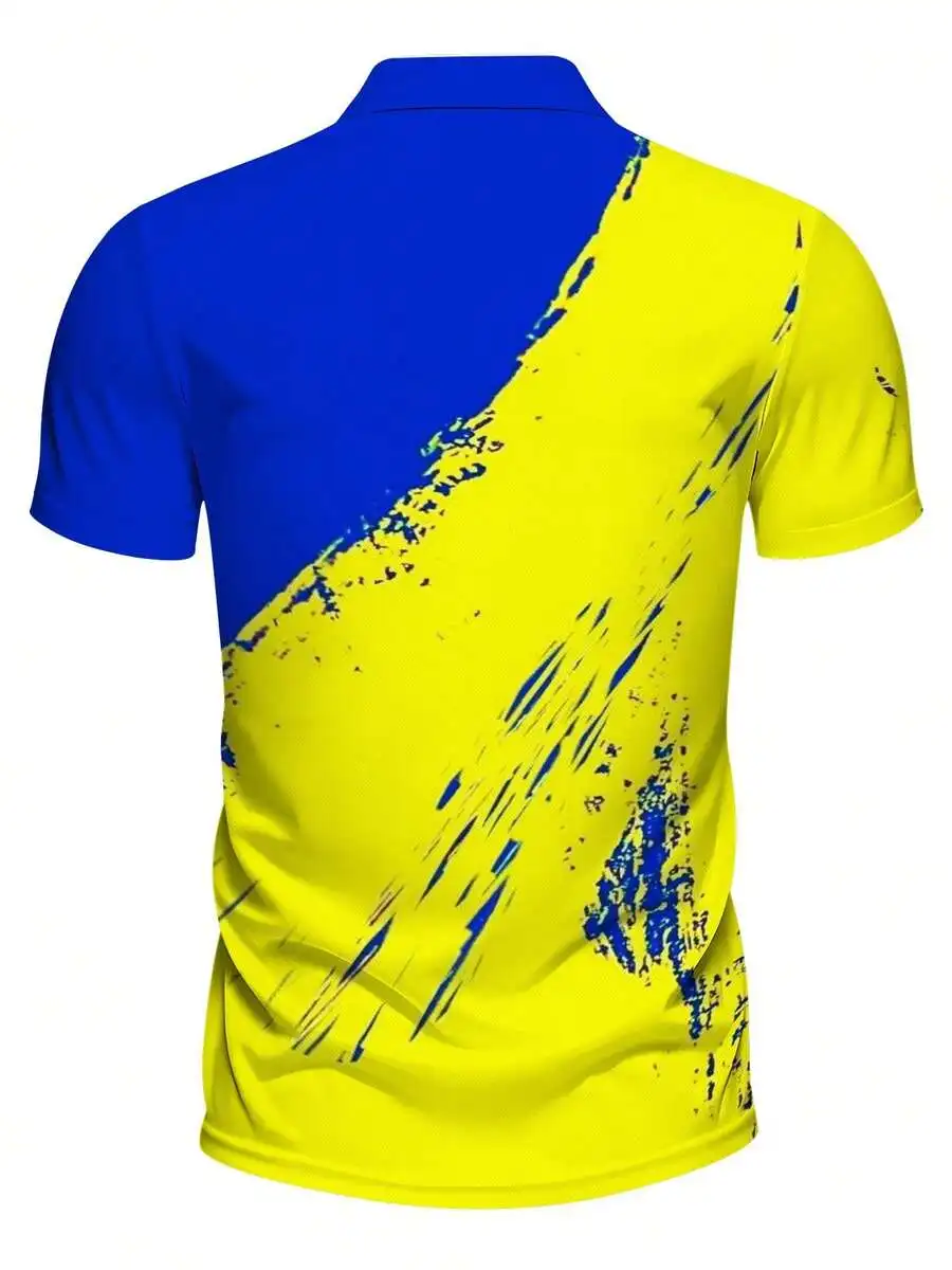 

3D Printed Mens Short Sleeve Shirt Outdoor Casual Breathable Top