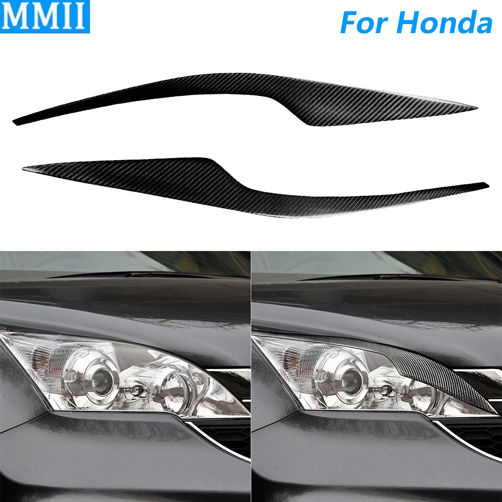 

Для Honda CR-V CRV 2007-2011 настоящая сухая передняя фара из углеродного волокна, крышка для век, отделка панели, модификация автомобильных аксессуаров