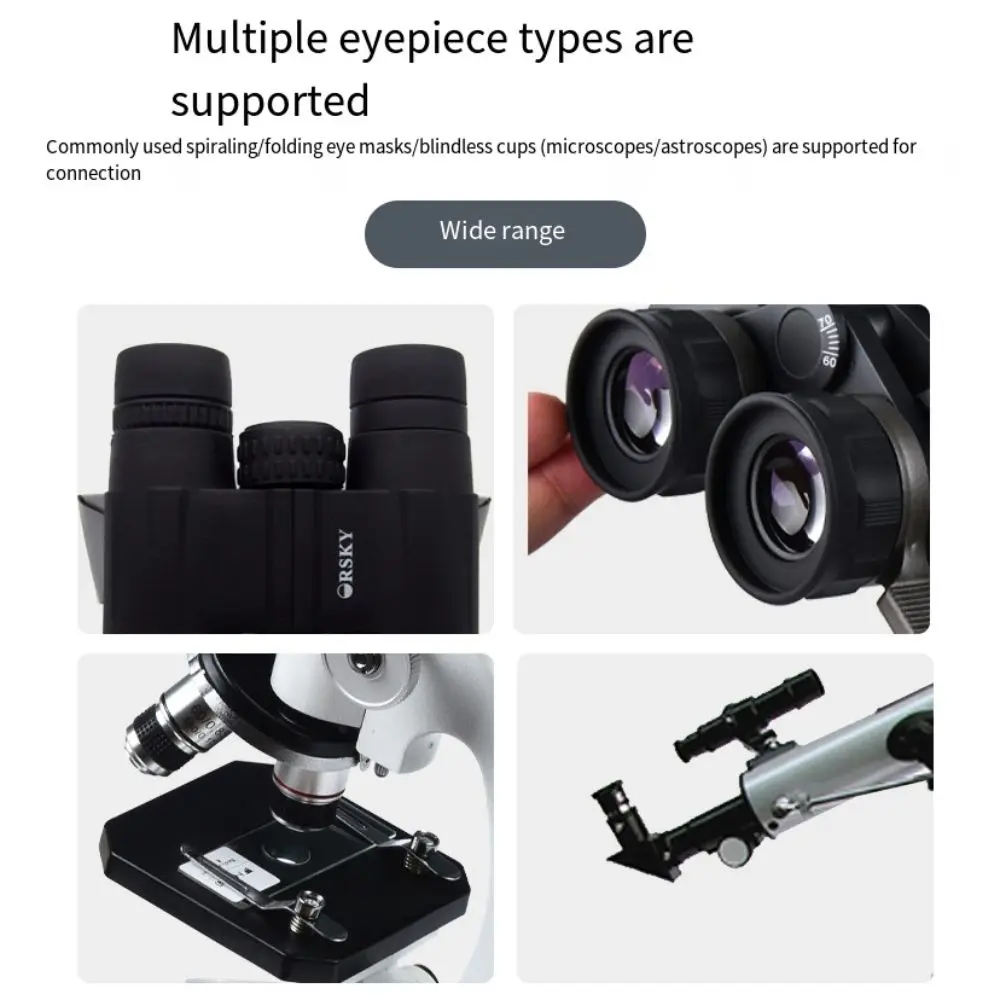 

Universal Phone Lens Photography Adapter Mount Upgrade Adjustable Telescope Phone Clip Bracket Black Rotary Clamp