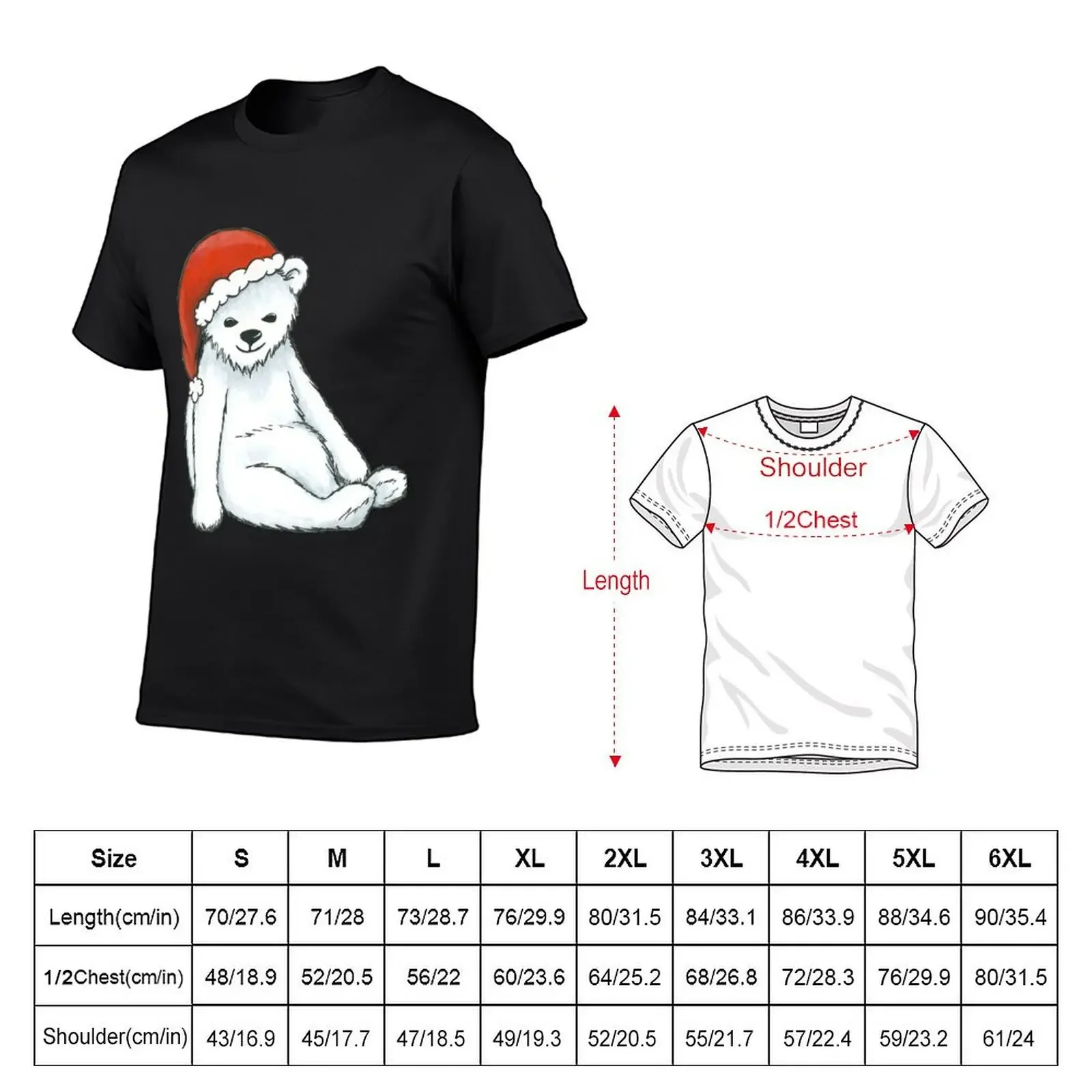 Christmas Polar Bear Cub T-Shirt graphics custom shirt anime figures mens white t shirts