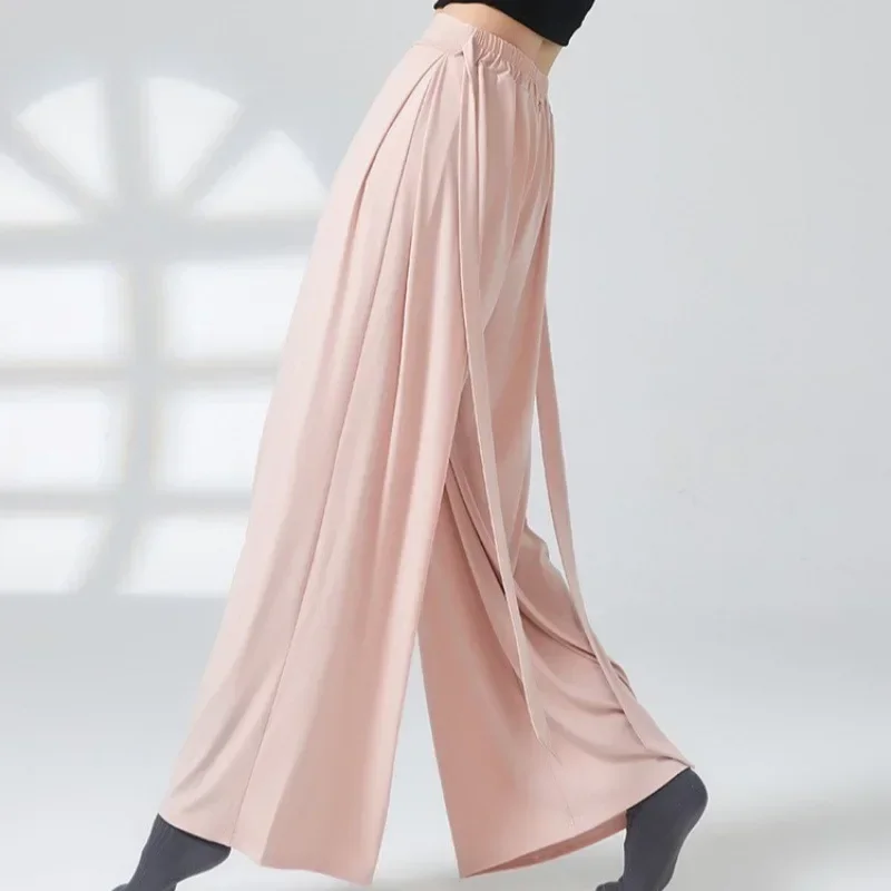 

Китайские классические танцевальные элегантные прямые широкие брюки, женские летние новые современные танцевальные брюки