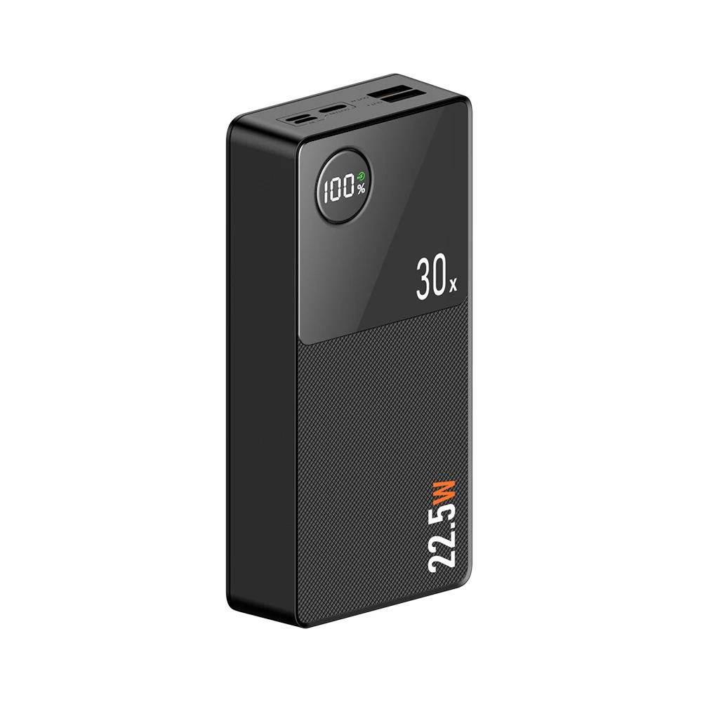 

PD 20w Power Bank Large Capacity 30000mAh 22.5W 12V Fast Charge Portable Powerbank With Led Display Q8