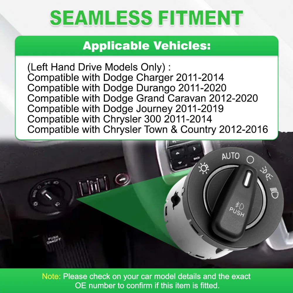 56046258AC ل شاحن دودج 2011-2014 ل دودج دورانجو 2011-2020 4 دبابيس المصباح باهتة التبديل #3