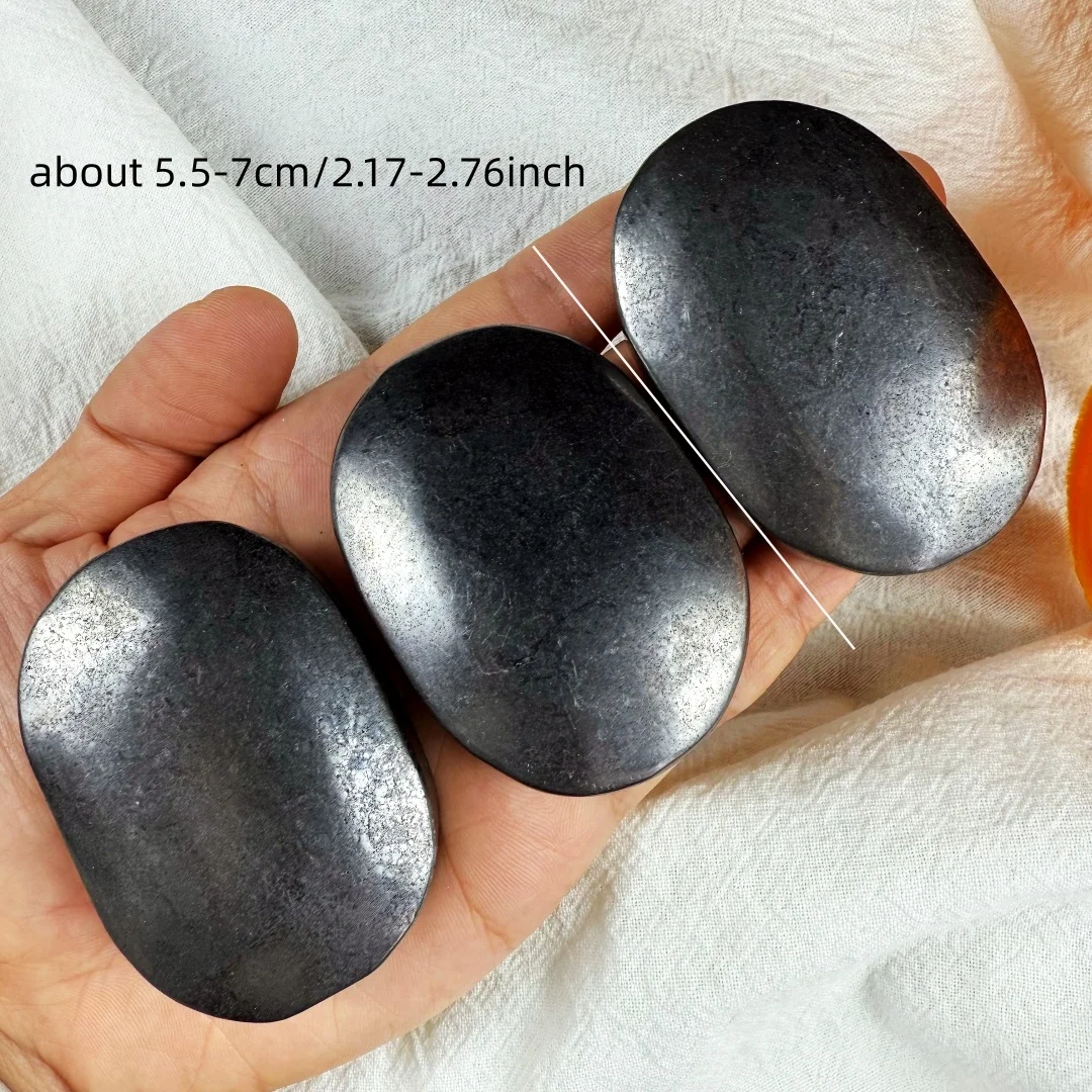 1pc High Quality Quartz Shungite Stone, Graphite Crystal Palm Stone, Secondary Graphite Palm, Perfect for Home Decor or Gifting