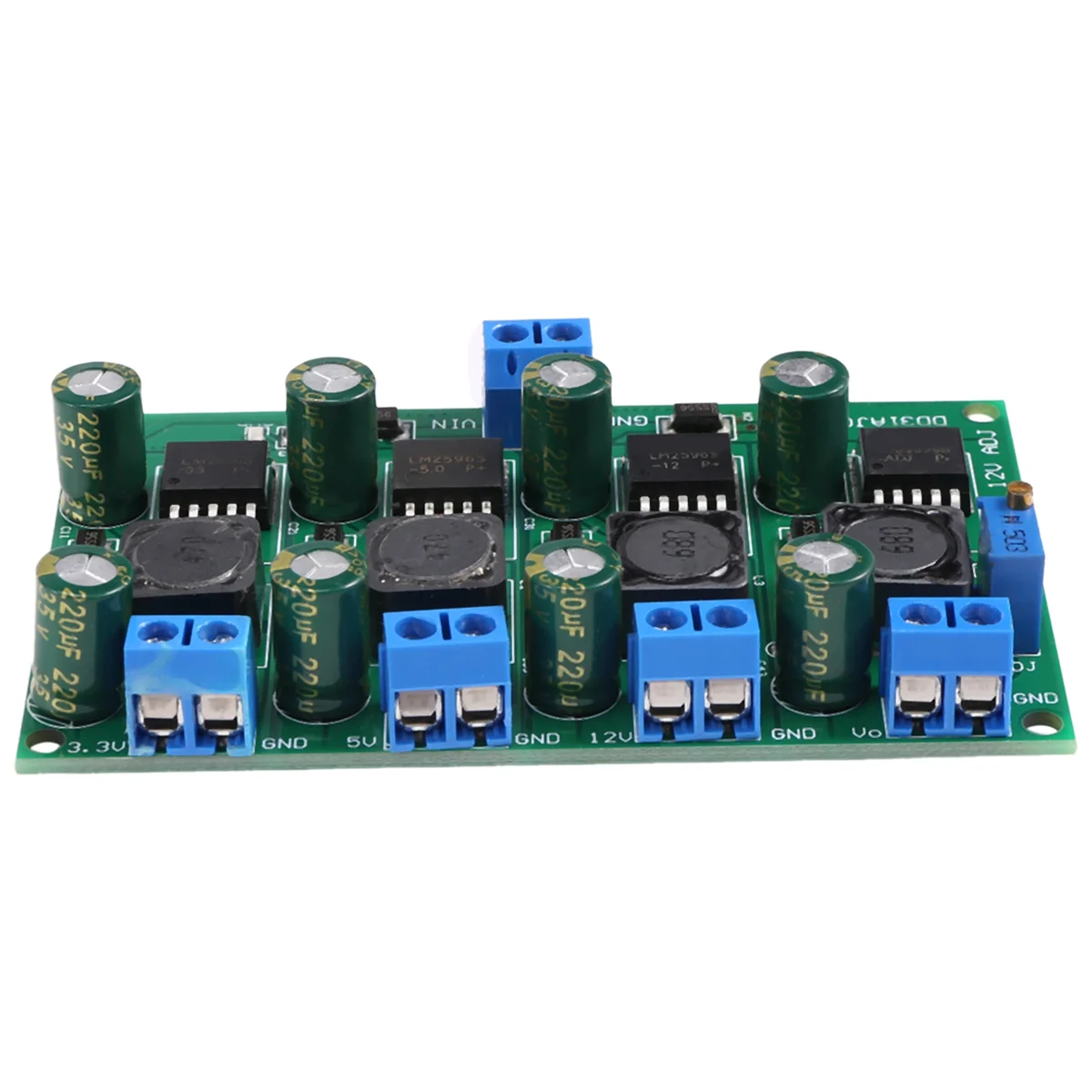 3A 4 Channels Multiple Switching Power Supply Module 3.3V 5V 12V ADJ Adjustable Output DC DC Step-Down Buck Converter Board