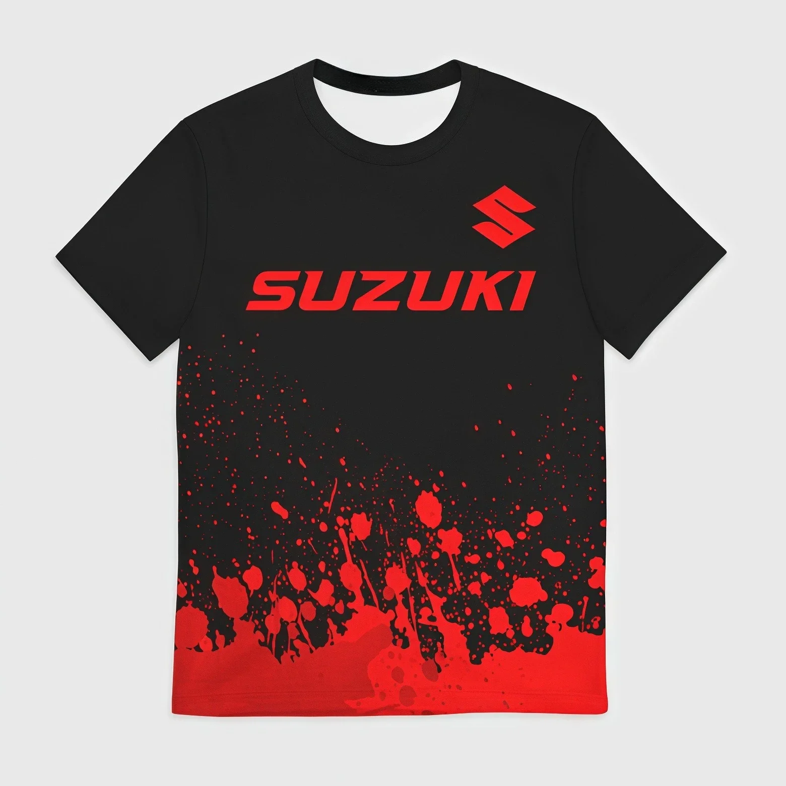 

Suzuki Motorcycle 3d printed men's breathable quick-drying casual Sport short-sleeved T-shirt, outdoor motorcycle riding suit