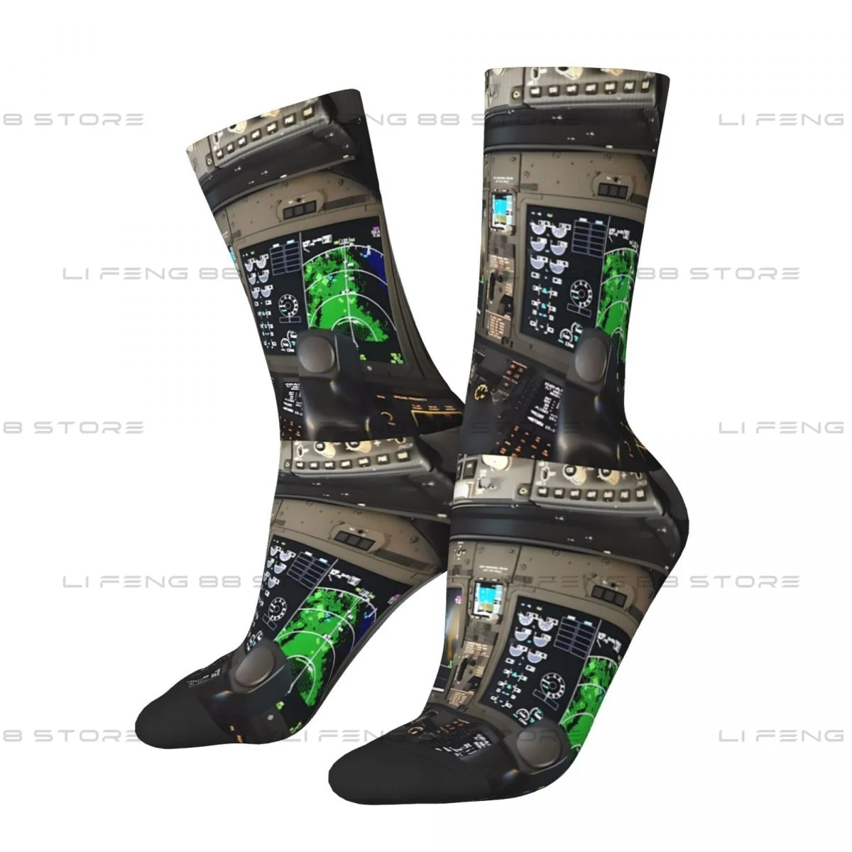 Cockpit 737 Max Instruments Funny Pilot Quote Unisex Winter Socks Outdoor Happy Socks Street Style Crazy Sock