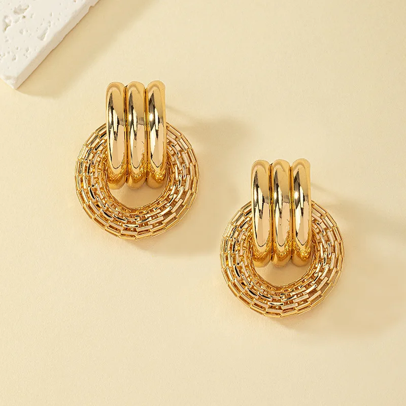 Exaggerated Retro Geometric Circle Earrings for Women Party Gift Holiday Party Fashion Jewelry 2024 AE134