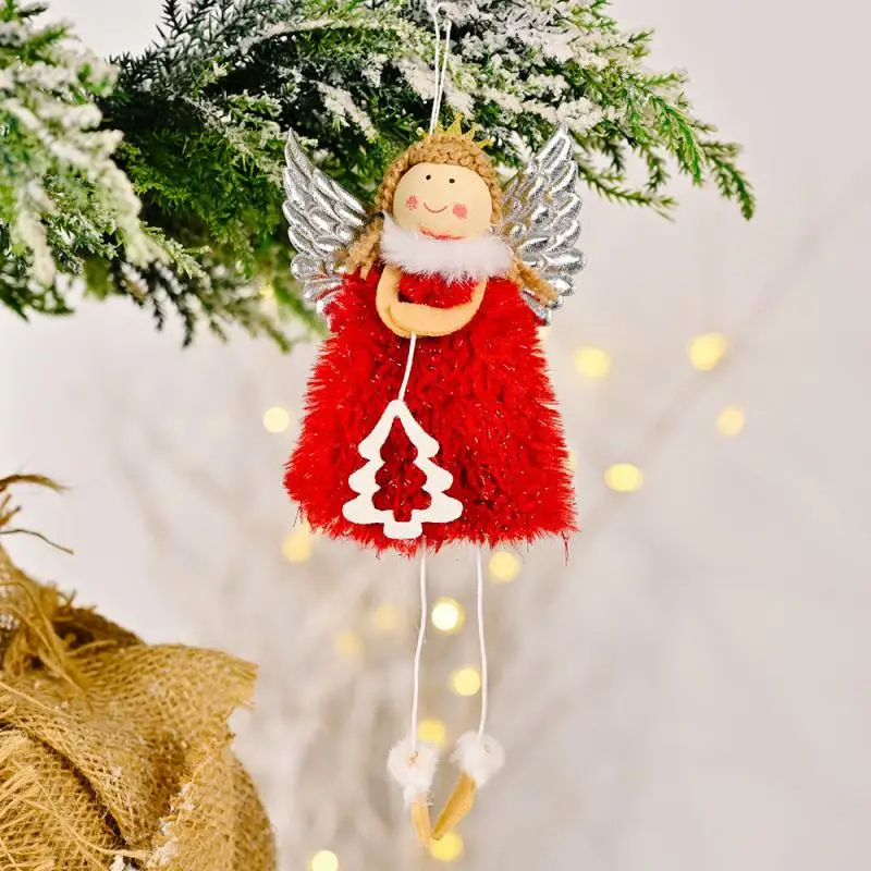 Nieuwjaar engel pop kerstboom hangende ornamenten decor kerst elanden hangers decoratie voor thuis Navidad 2025, auto-ornament