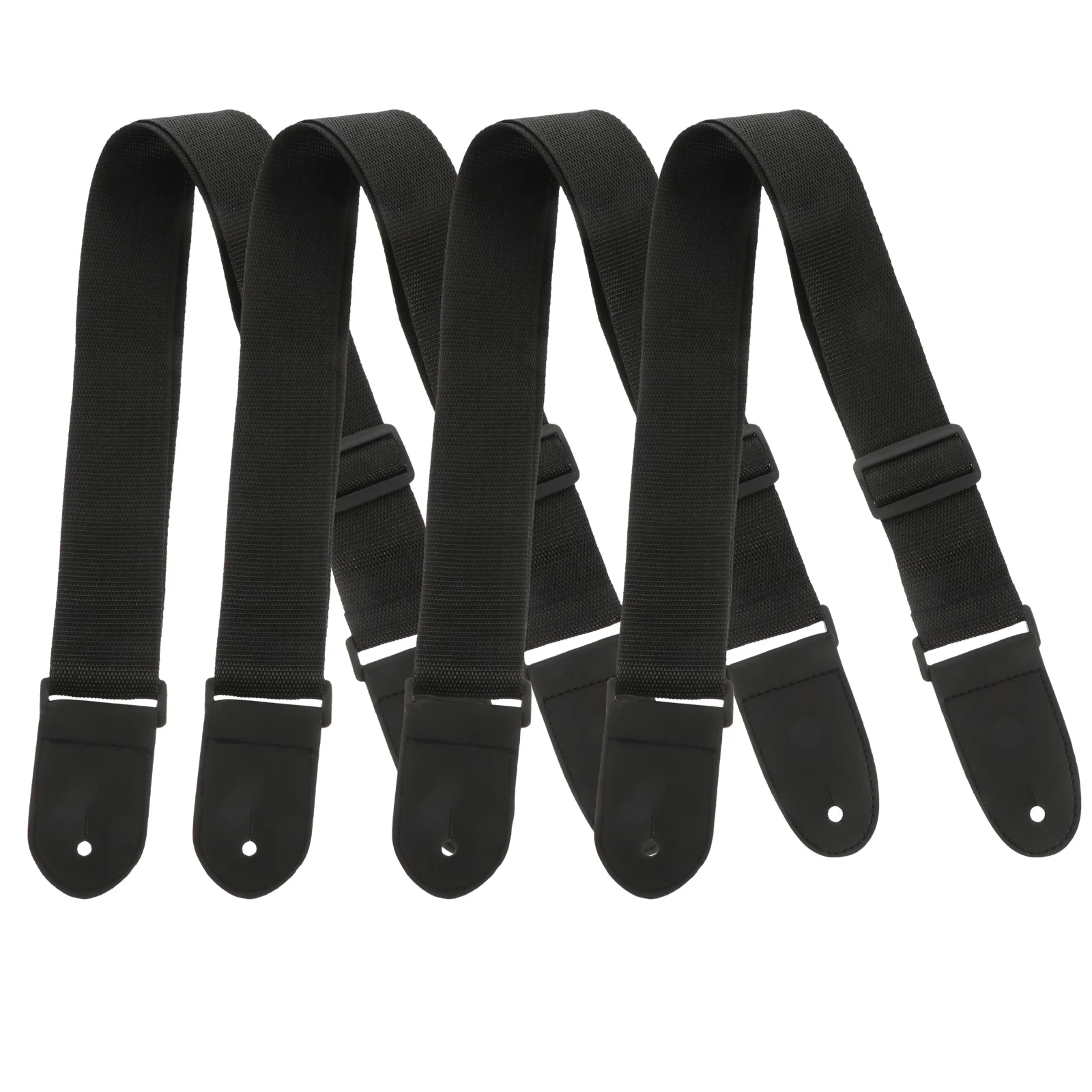 

4pcs Premium Strap Durable Adjustable Black High-Density Buckle Comfortable Oxford Cloth Wear Resistant Guitar Shoulder Belt