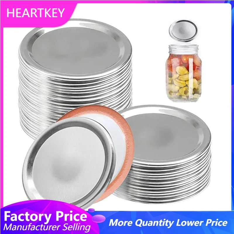 

50PCS Food Grade Split-Type Airtight Leak Proof Silicone Seal Regular Mouth Silicone Sealing Ring Canning Mason Jar Lids