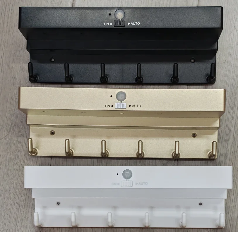 LED Home Sensor Light, Hats, Hooks, Shelves, Human Body Induction Night Light, Dry Battery Storage Wall Lamp