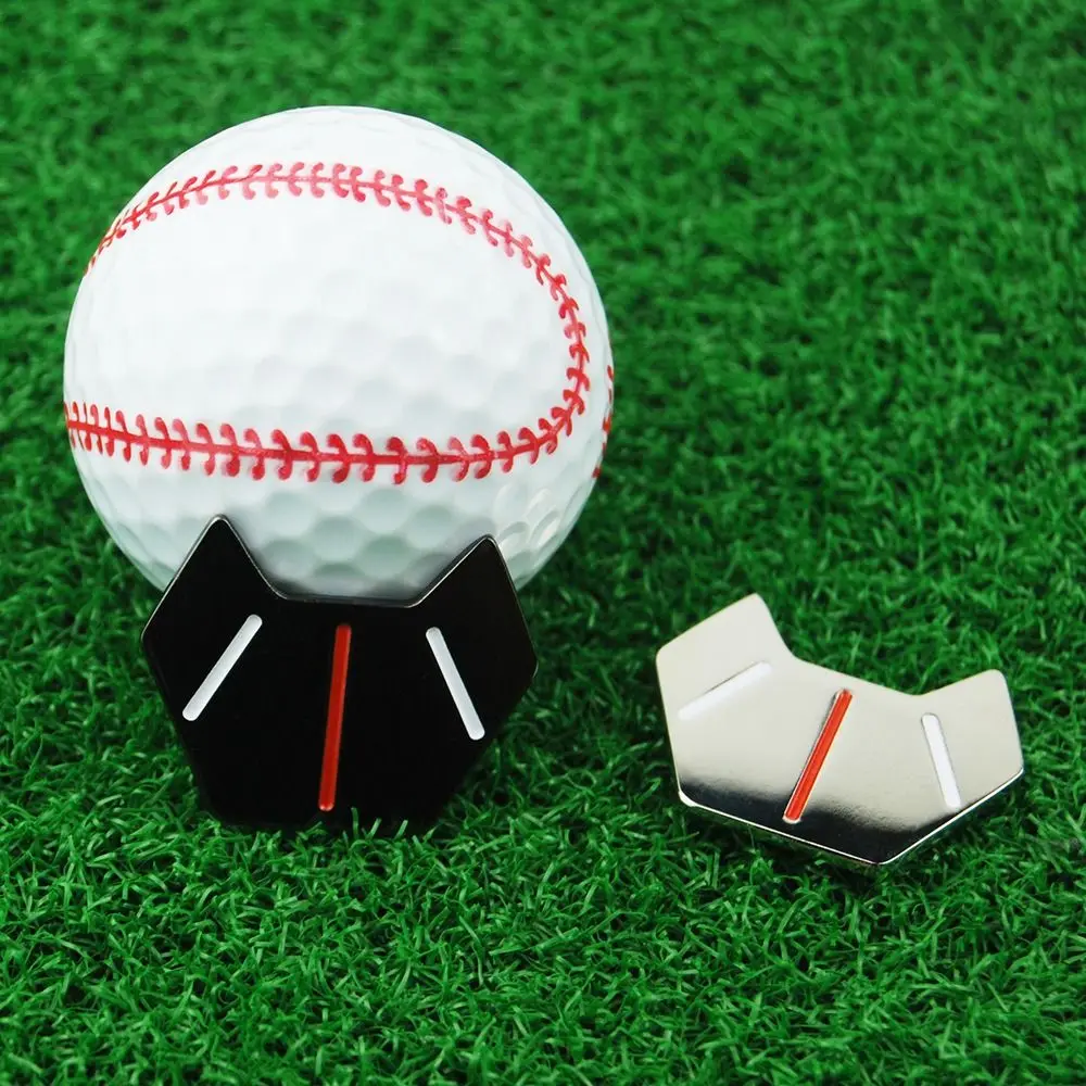 Golf Equipment Zinc Alloy Golf Hat Clip Ball Marker Small Magnetic Magnetic Golf Marker Black/Silver All-Portable Unisex
