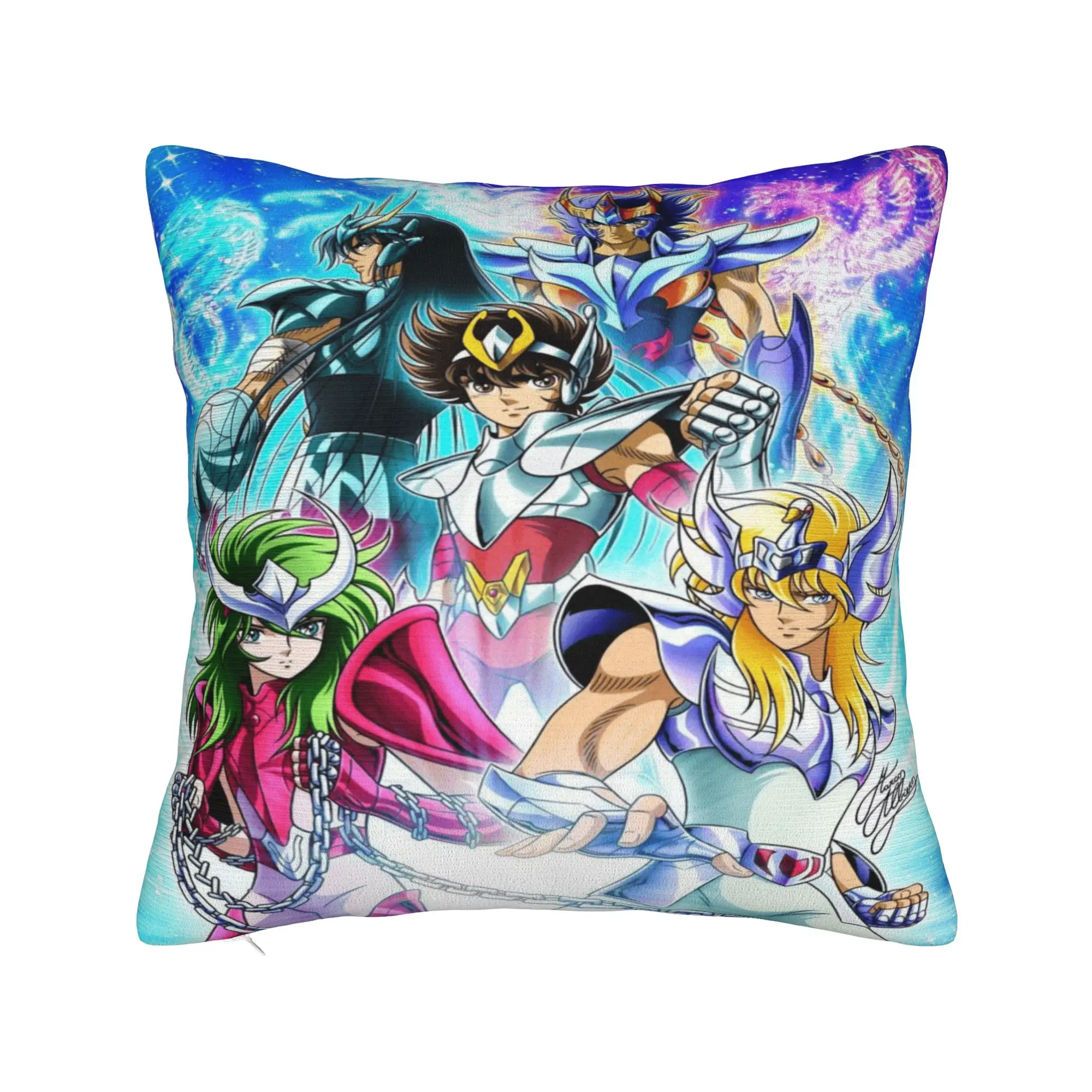 The Knights Pillow Case Saint Seiya Comfy Pillow Cover For Couch Sofa Bedroom Cute Funny Pillowcases