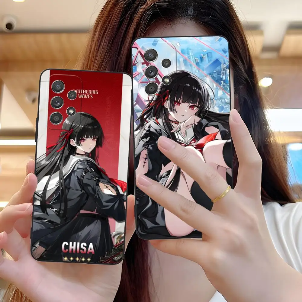 Wuthering Waves Chisa Phone Case for Samsung Galaxy M55 54 42 35 34 33 32 23 22 15 14 13 12 F55 5G Soft TPU Shockproof Cover