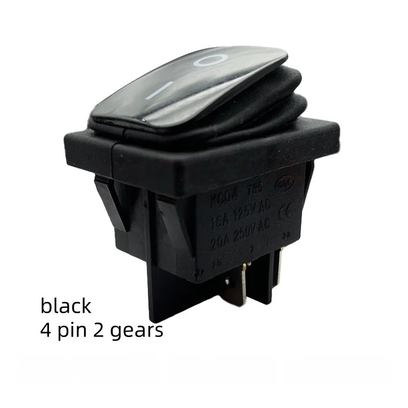 1-10pcs Waterproof Boat Rocker Switch KCD4 Boat Shaped Button 4Pin 2 Gear with LED Light High Current Power Switch Connector