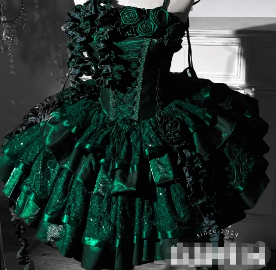 Original Lolita Dress New Christmas New Year Goth Red Fish Bone Jsk Dress Halloween Cosplay Dark Original Lolita Dress New Christmas New Year Goth Red Fish Bone Jsk Dress Halloween Cosplay Dark