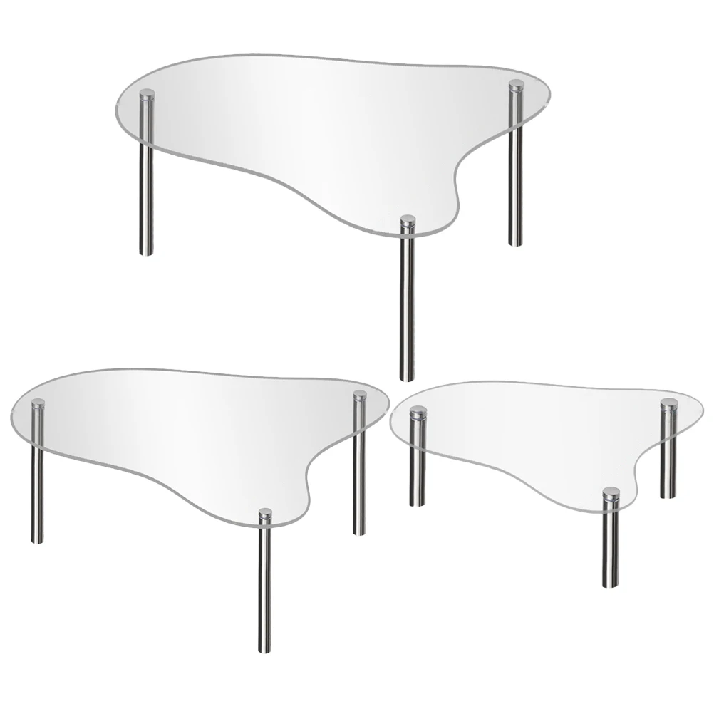 

Acrylic Cake St Clear Dessert Display Holder 3 Tier Transparent Metal Cupcake St Multi Layer Plates Birthday Party Christmas New