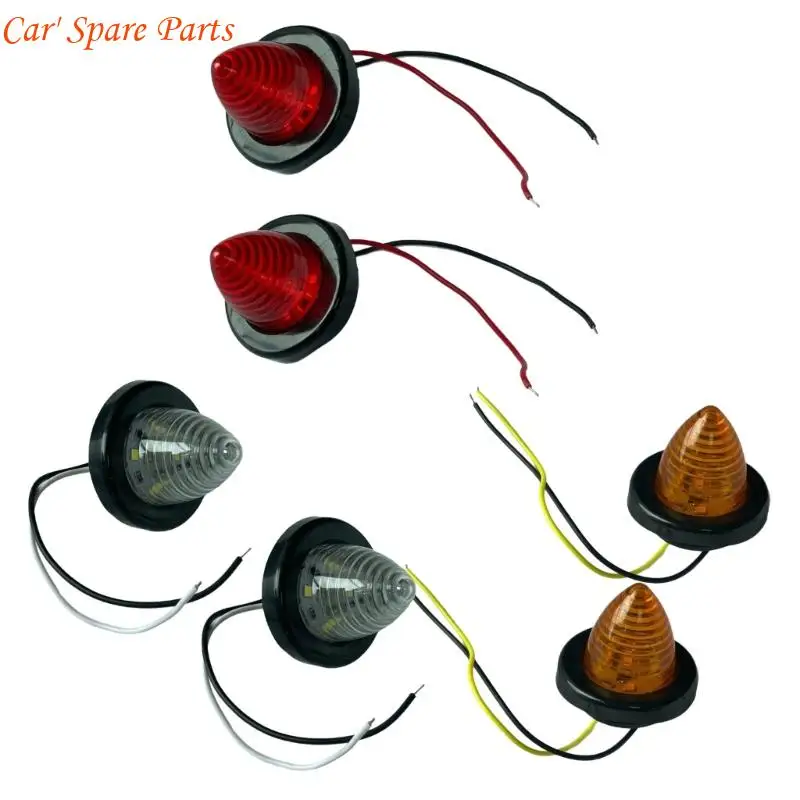 

Y4UA Dustproof 6 LED Round Turn Light Tail Lamp Waterproof Design Standard Application For Cars Trucks RVs Buses 2pcs