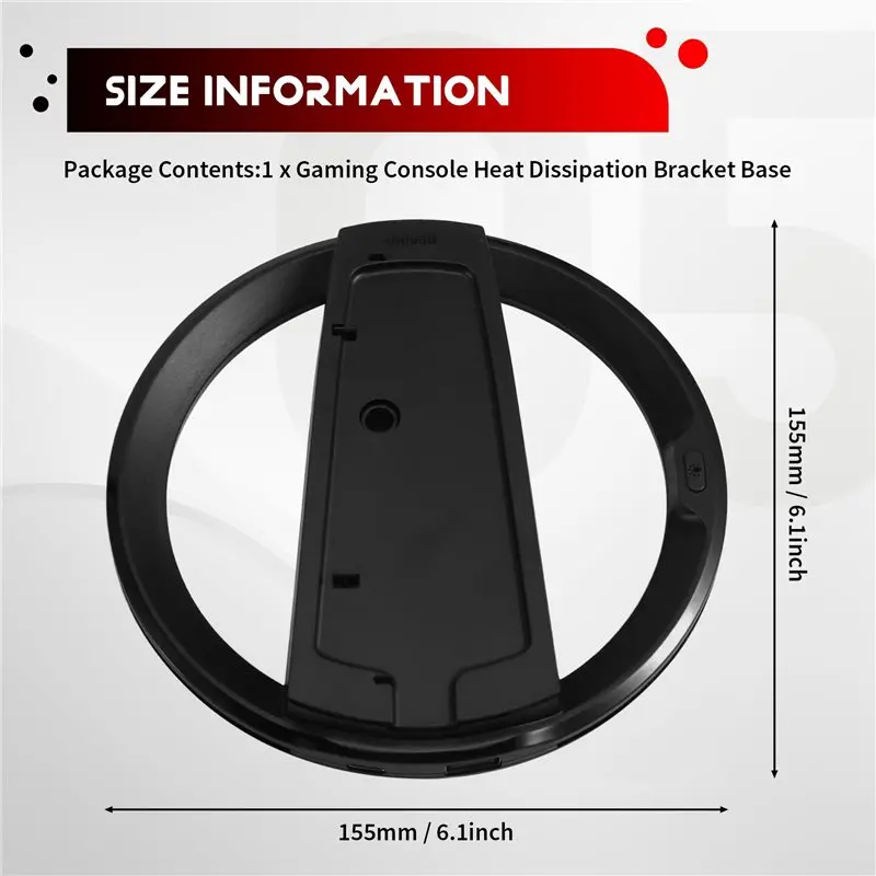 M51K-Stable Anti-Slip RGB Vertical Stand For PS5 Slim/For PS5 Pro Game Console LED Cooling Base view 5