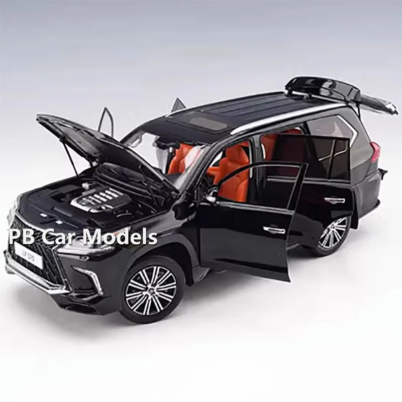 LCD 1:18 LX570 off-road vehicle SUV alloy car model collection+small gift