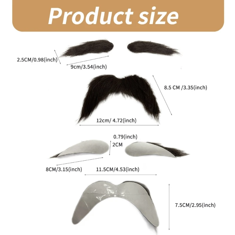 Novelty Mustaches Beards Cosplay Costume Accessories for Men Women Halloween