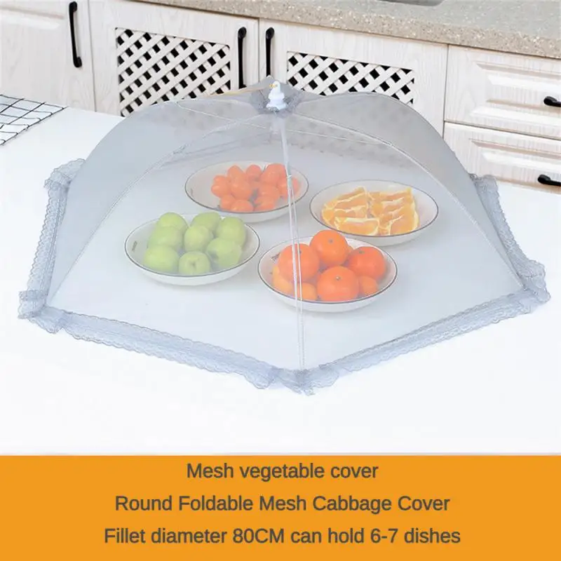 Spot Foldable Cover Vegetable Cover Breathable Insect-proof And Fly-proof Lace Table Cover  Rice Cover Mesh Vegetable Cover