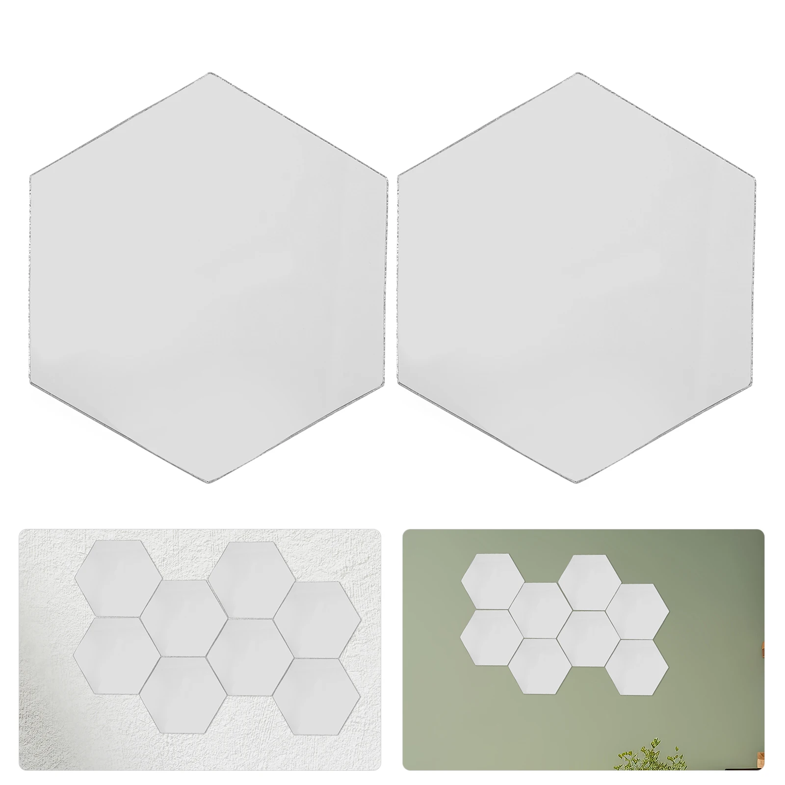 

12 Pcs Wall Sticker Mirror Geometric Stickers Square Home Decoration Acrylic Ornaments for The Living Room Decorative Decal