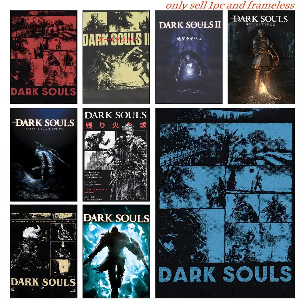 Dark S-Souls MOIVE Poster Wall Art Poster Pictures, Aesthetic Home Decor For Living Room Bedroom Office