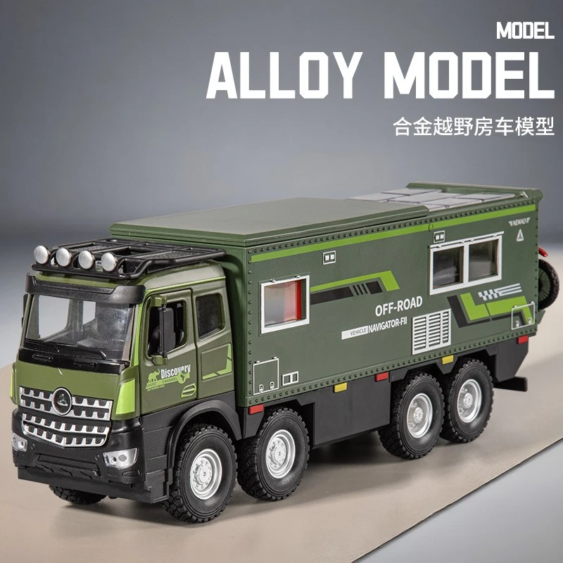 1:18 ノマジズム キャンピングカー RV モーターホーム おもちゃ モデルカー ダイキャスト プルバック トラック おもちゃ 車 モデル サウンドとライト付き 子供 男の子 女の子向け