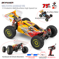 WLtoys 144010 V8 RC Car Brushless 1:14 75Km/H High Speed Metal 4WD Drive Off-Road 2.4G Transmitter 1/14 RC Racing Car  VS 144010