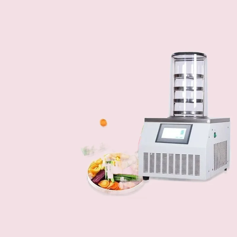 Liofilizador doméstico pequeño de escritorio para frutas y verduras, medicina herbaria a base de hierbas, alimentos fríos al vacío, investigación científica de laboratorio