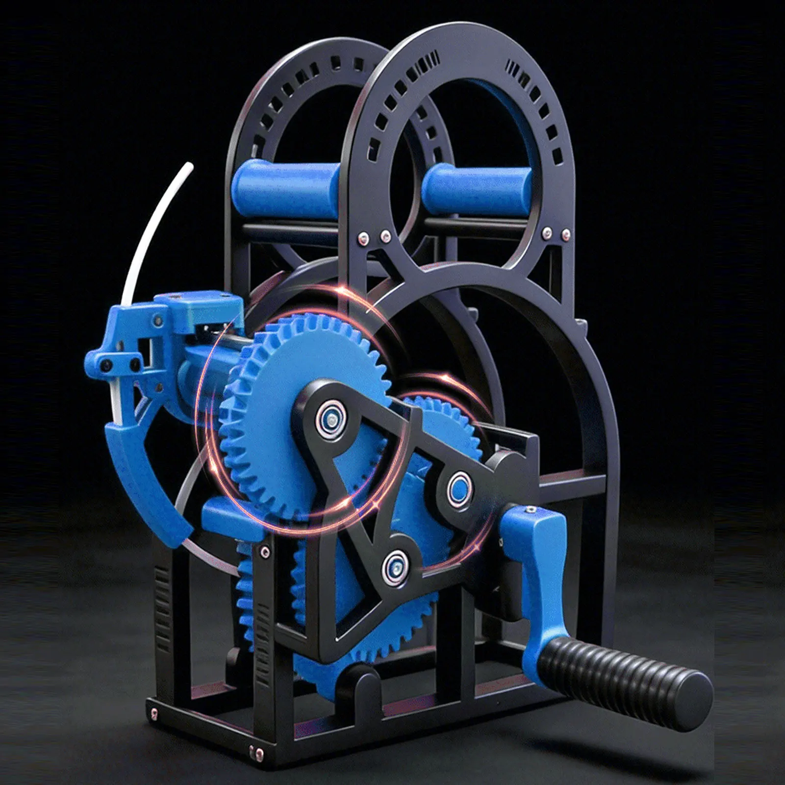 Universal 3D Industrial Filament Respooler Heavy Duty Hand Crank 3D Printer Pool Rewinder w/Smart Tension Control for 20cm Spool