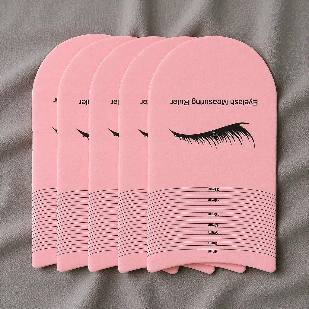 

5Pcs Eyelash Measuring Rulers Precision Eyelash Length Measuring Tool Lash Extension Beauty Tools Curling Degree Ruler