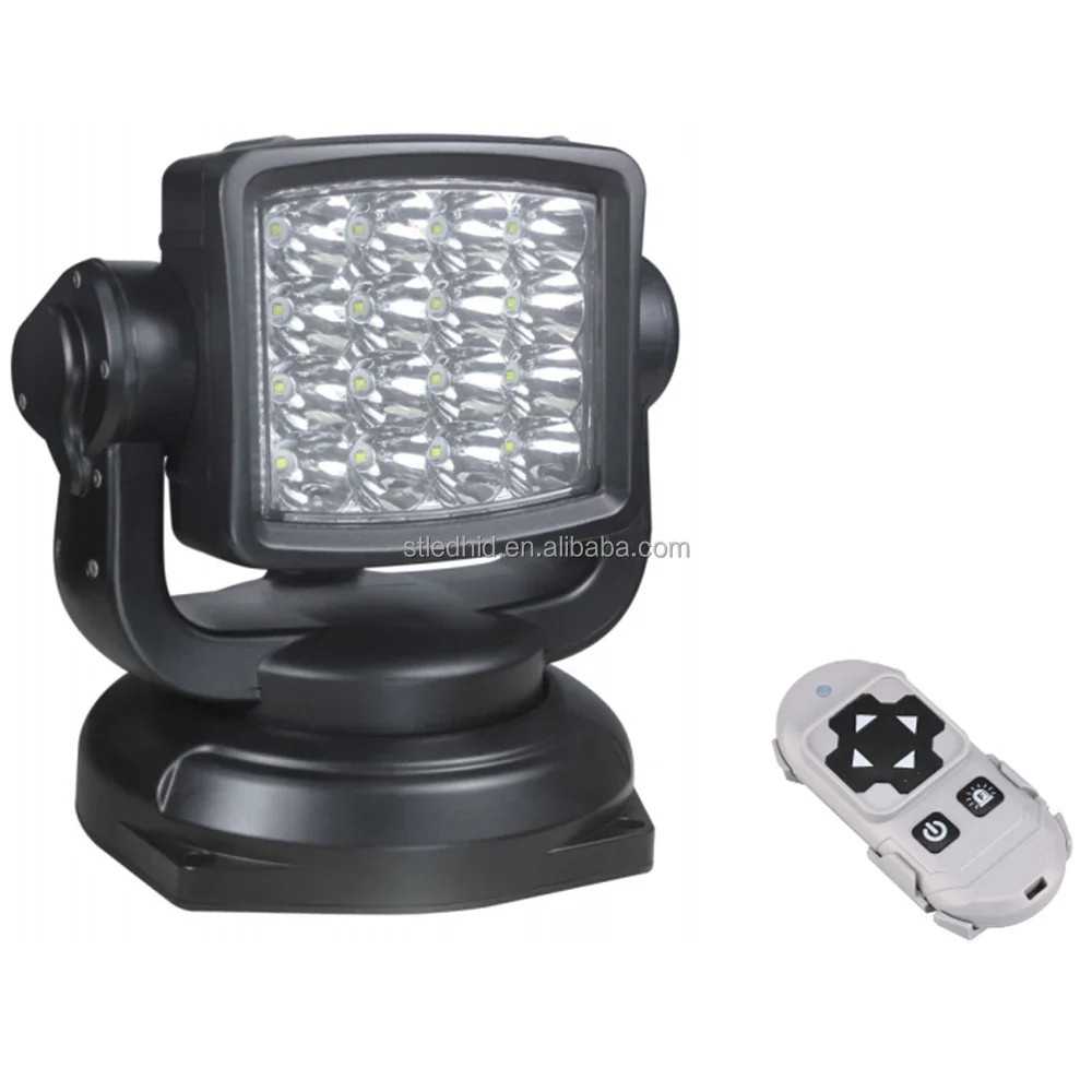 

Marine 80w magnet base high power rescue searching ship sky vehicle mounted search light rotating Remote Control LED searchlight