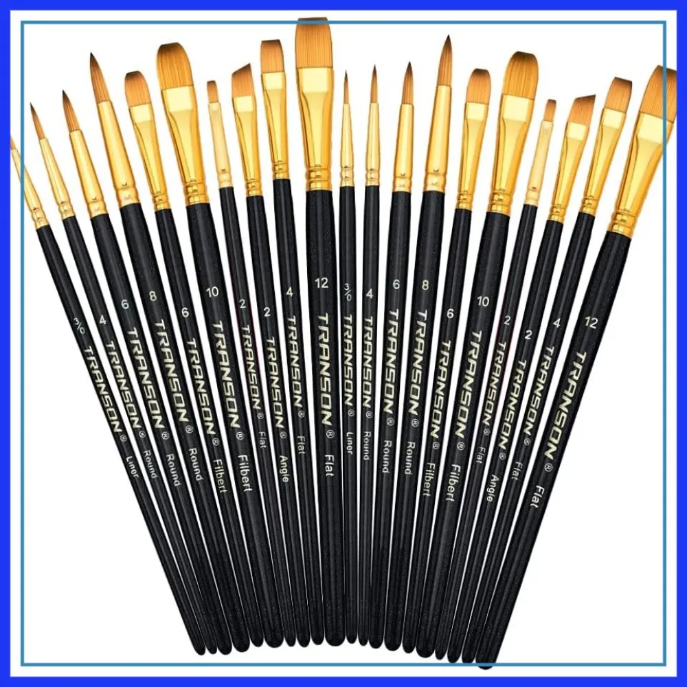 

20pcs Art Painting Brush Set for Acrylic Watercolor Gouache Hobby Craft Face Painting