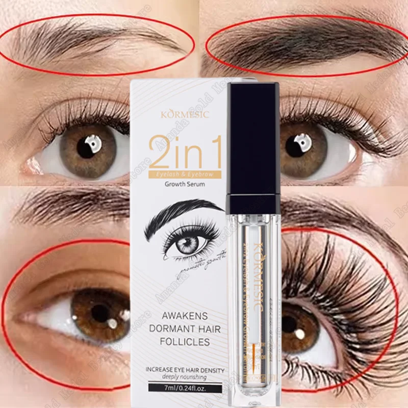 2 in 1 Snelle Wimpergroei Serum 7 Dagen Natuurlijke Wimper Enhancer Langer Voller Dikkere Curling Lash Behandeling Oogzorg Make-up Nieuwe