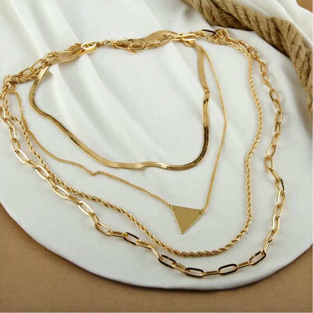 Italian Chain Lux Kombinli Necklace