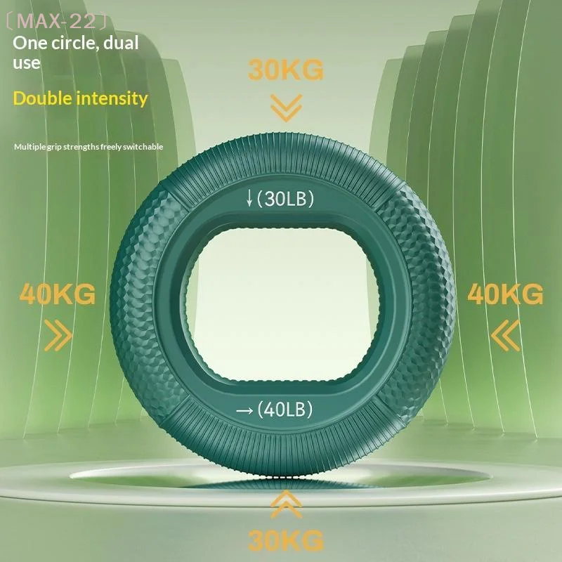 〔MAX-22〕1PC Silicone Finger Grip Circle For Adults Wrist Support Hand Strengthener Rehabilitation Training Double Strength